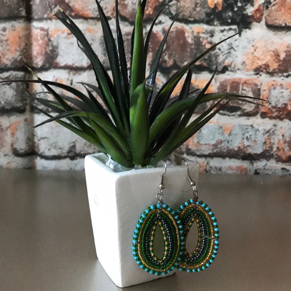 Handmade Indian Beaded Earrings